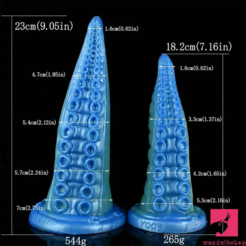 7.16in 9.05in Fantasy Monster Octopus Tentacle Silicone Flexible Dildo