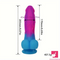 8.07in Colorful Silicone Soft Big Dildo For Women Men Sex Toy