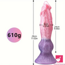 9.44in Colorful Silicone Flexible Fantasy Dog Dildo For BDSM Anal Sex