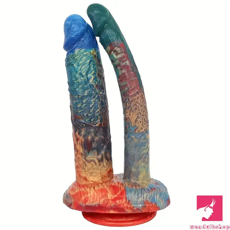 9.45in 10.63in Silicone Soft Big U-shaped Double-head Monster Dildo