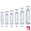 6.3in 7.1in 7.7in 8.5in 9.8in 12in Realistic Clear Suction Cup Dildo