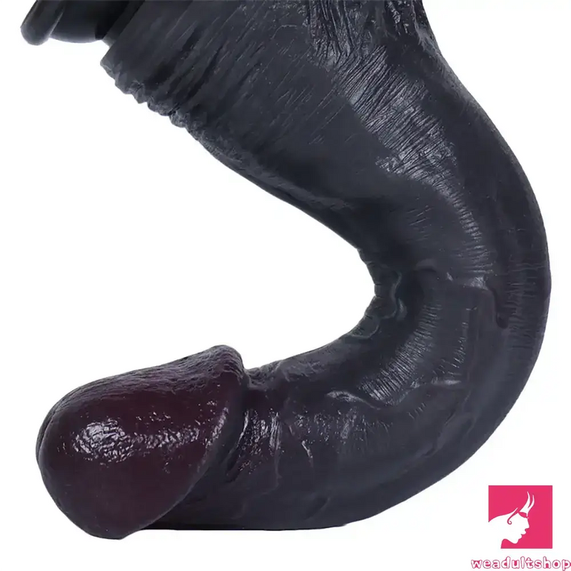 8.26in 9.45in 11.02in Big Ebony Realistic Silicone Soft Dildo Love Toy