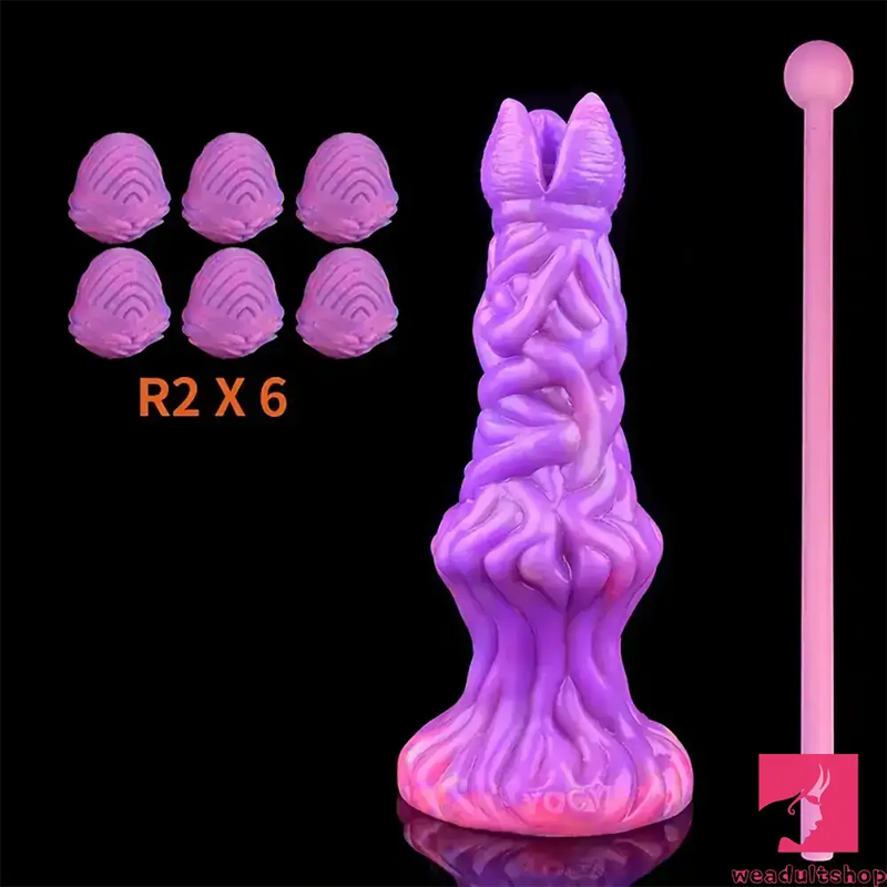 7.99in Luminous Ovipositor Silicone Dildo For Anal Vaginal Orgasm