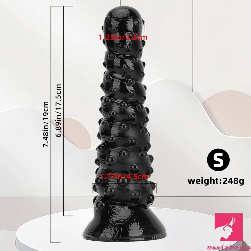 7.48in 11.22in 15in Huge Black Spiral Animal Octopus Dildo Butt Plug