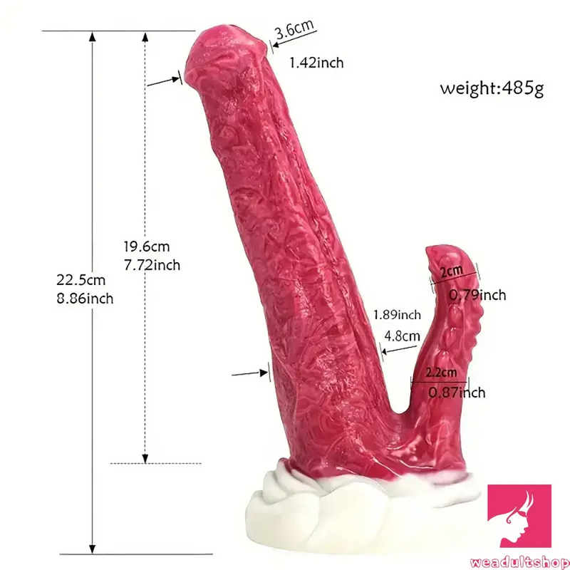 8.86in Ejaculating Big Silicone Soft Odd Dildo For Men Anus Sex