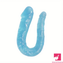 5.51in U-shaped Double Headed Penis Real Dildo For G-Spot Sex