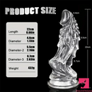 8.66in Clear Huge Spiked Monster Fantasy Dildo For Women Love Adult