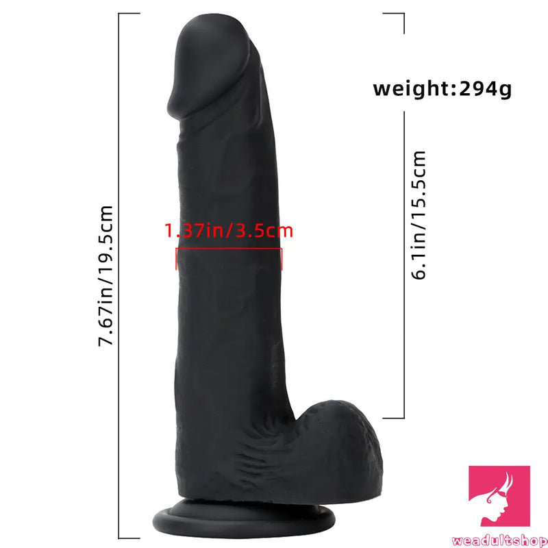 7.67in Premium Silicone Soft Mixed Color Dildo For Anus Vagina