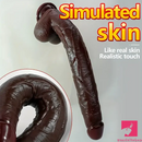 12.2in 14.1in 16.5in Extra Long Big Ebony Silicone Dildo For Male