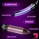 6.2in 7.5in 7.7in Multiple Colors Fruit Vegetable Crystal Glass Anal Dildo