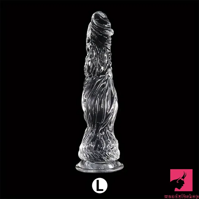 9.5in 10.7in 11.8in Clear Crystal Huge Animal Dildo For Love Adult Toy