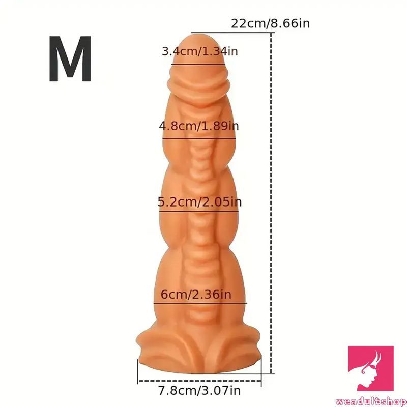 5.91in 8.66in 10.55in Unisex Silicone Fantasy Big Soft Adult Dildo