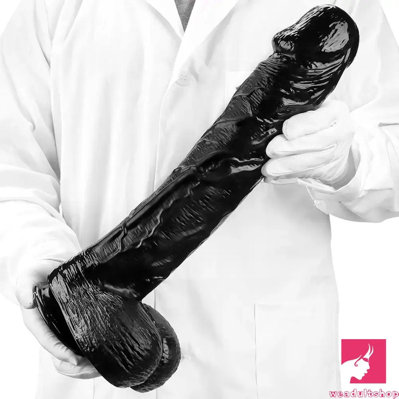 14.96in Women Men Big Black Thick Long Dildo Adult Sex Toy For Anus