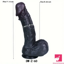 11.4in Silicone Ebony Large Soft Dildo For Women Men Suction Cup