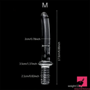 6.69in 6.88in 7.08in 7.28in Clear Glass Crystal Dildo With Handle Sex Toy