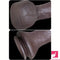 9.44in Lifelike Ebony Fat Silicone Large Soft Real Dildo With Suction Cup