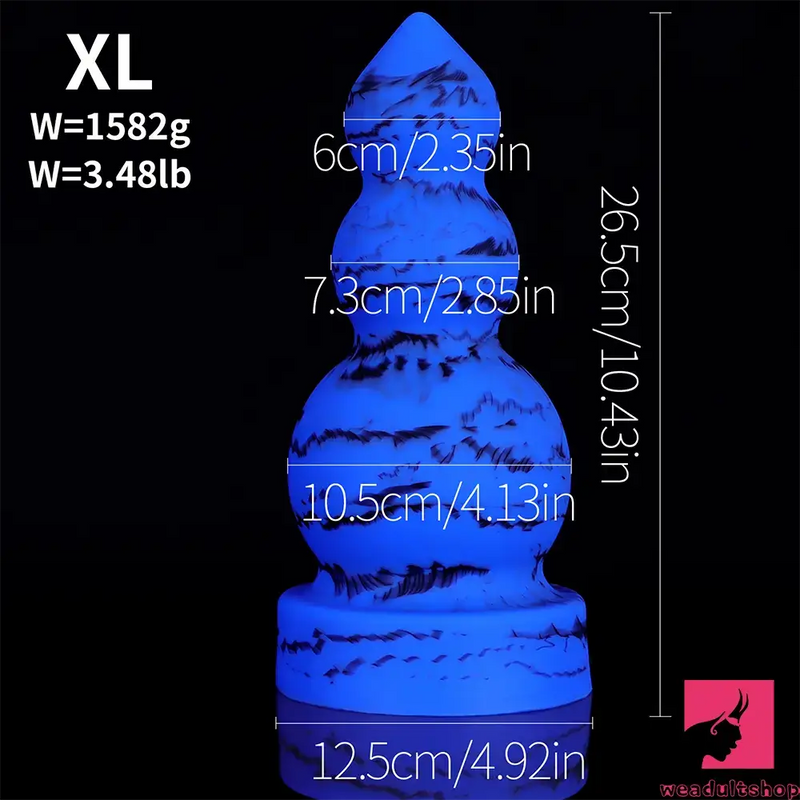 4.13in 6.1in 8.07in 11.43in Fantasy Silicone Soft Butt Plug Real Dildo