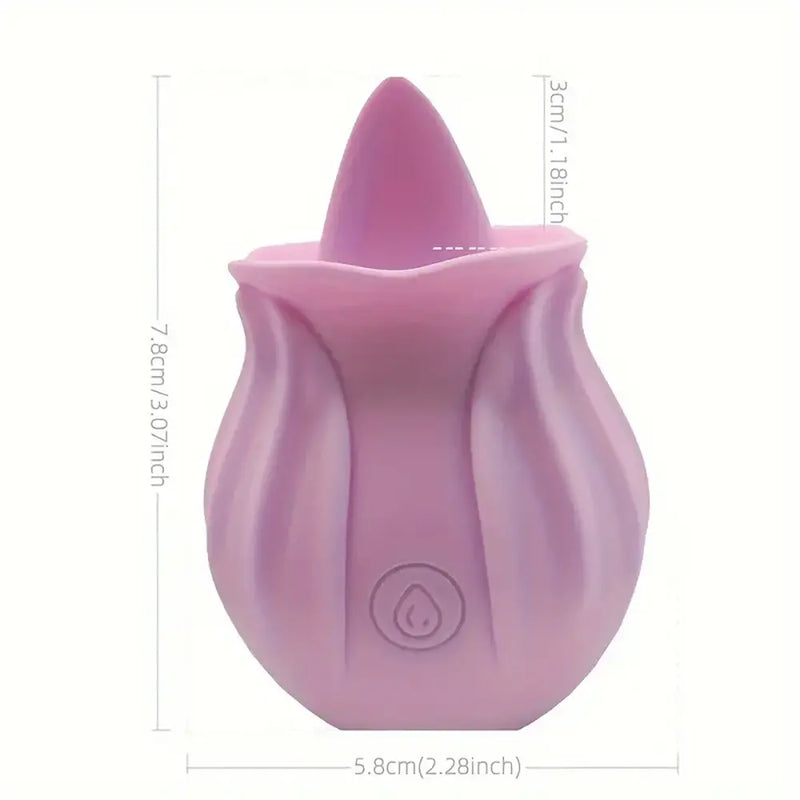 Upgraded Tongue Licking Vibrating Rose Toy For Women Clit Sucker