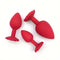 Solid Color Silicone Rose Shaped Base Silicone Anal Plug Love Toy