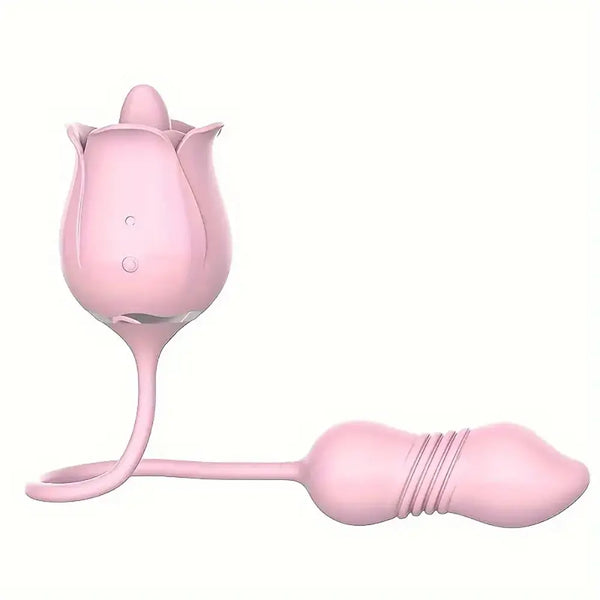 Elegant USB Charging Rose Sucking Love Toy With 9 Thrusting Modes