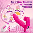 Clit Sucking Dildo 9 Vibrating Modes Remote Control Rose Vibrator