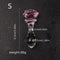 Crystal Glass Rose Anal Plug Sex Toy For G-spot Clit Masturbation