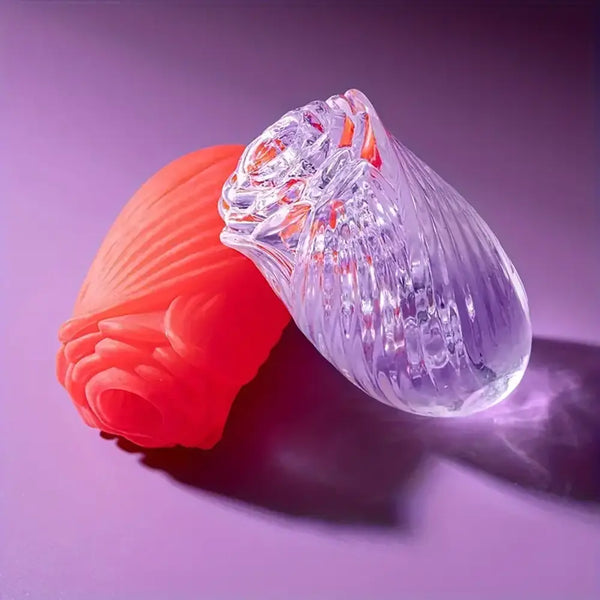 Handheld Carnation Design Rose Portable Manual Masturbator