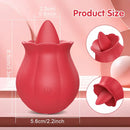 Realistic Tongue Rose Flower Vibrator With 10 Tongue Licking Modes