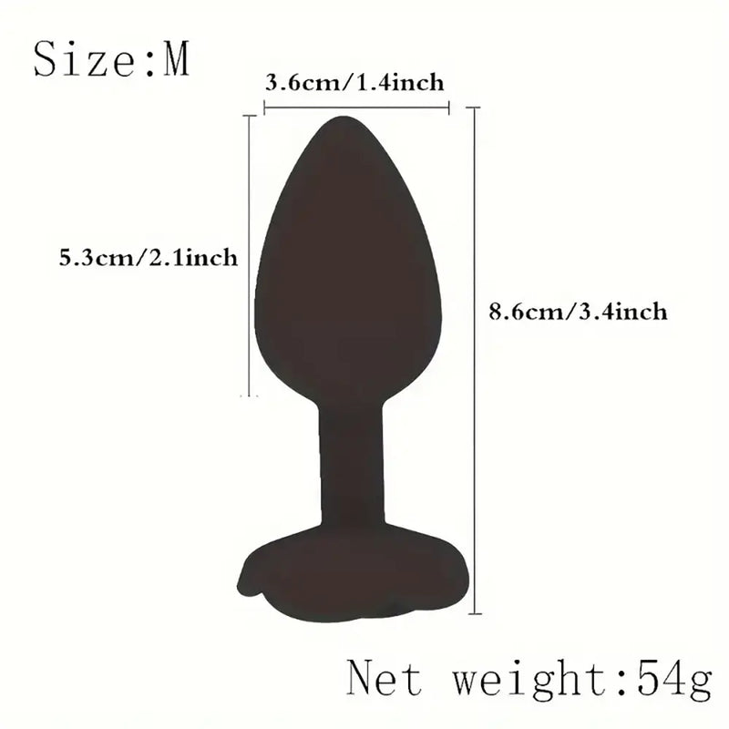 Men Women Rose Flower Silicone Butt Plugs Anal Sex Training Set