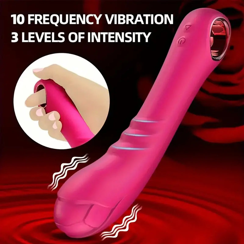 Powerful G-Spot Clitoral Stimulator Massager Rose Vibrator For Clit