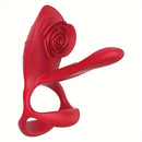 Vibrating Cock Ring Rose Clitoral Stimulator For Couples Sex Toy