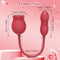 3-in-1 Rose Stimulator Women 10 Sucking Vibrating Thrusting Dildo