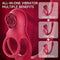 Upgraded Vibrating Penis Ring Rose Clitoris Vibrator With Butt Plug