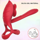 Vibrating Cock Ring Rose Clitoral Stimulator For Couples Sex Toy