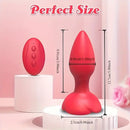 Remote Control Rose Vibrator Anal Plug With 10 Vibrating Modes