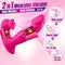 Clit Sucking Dildo 9 Vibrating Modes Remote Control Rose Vibrator