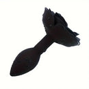 Detachable Waterproof Black Rose Silicone Butt Plug Adult Sex Toy