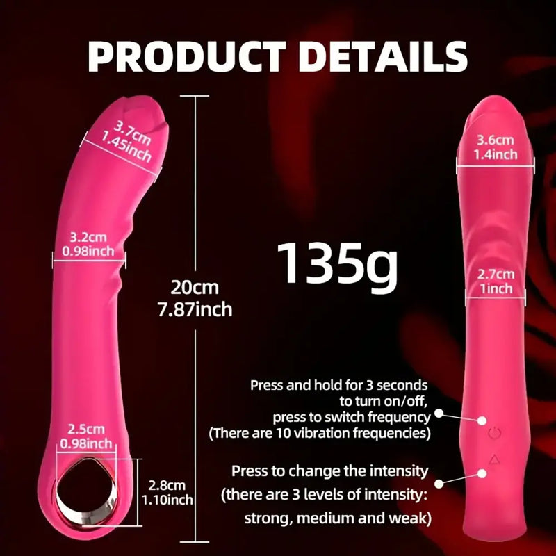 Powerful G-Spot Clitoral Stimulator Massager Rose Vibrator For Clit