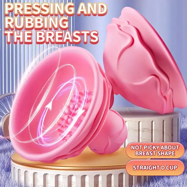 Rose Breast Massager Vibrator Rechargeable Female Clit Sex Toy