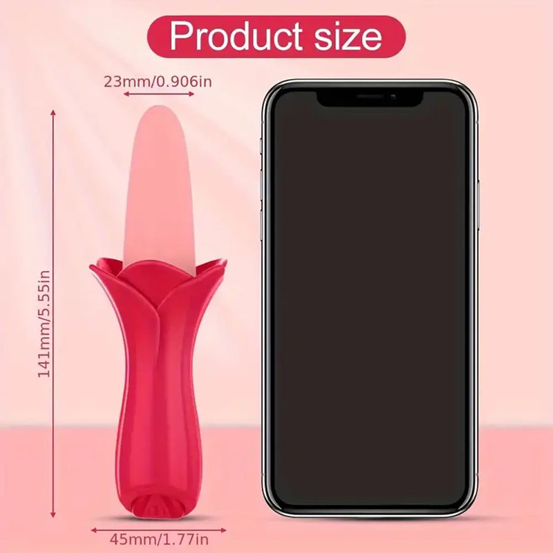 Fully Automatic Tongue Licking Suction Rose Sex Toy Vibrator For Clit