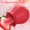 Realistic Tongue Rose Flower Vibrator With 10 Tongue Licking Modes