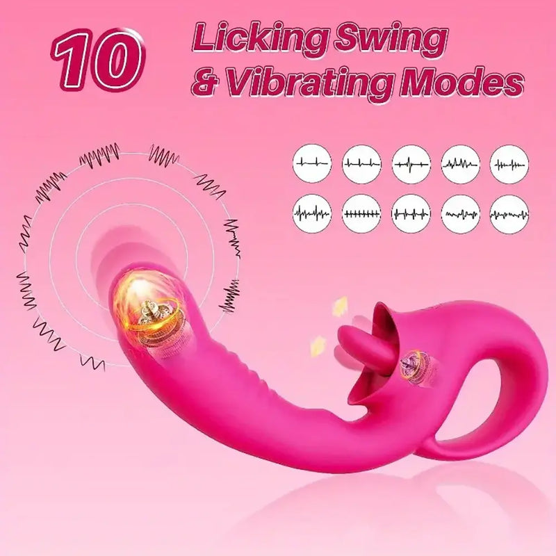 10 Clitoral Licking G Spot Rose Dildo Clitoris Vibrator For Females