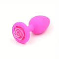 Small Soft Silicone Rose Anal Plug For Women Adult Anal Sex Toy