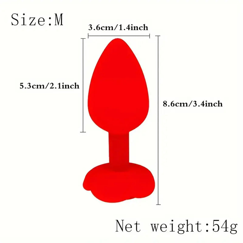 Men Women Rose Flower Silicone Butt Plugs Anal Sex Training Set