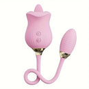 USB Powered 2-in-1 Clitoral Stimulator Licking Rose Vibrator For Sex