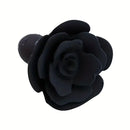 Detachable Waterproof Black Rose Silicone Butt Plug Adult Sex Toy