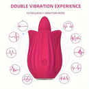 Rose Tongue Licking Vibrator For Women Vibrating Silicone Sex Toy