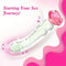 Glowing Rose Glass Dildo For G-Spot Stimulation Prostate Using