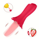 Fully Automatic Tongue Licking Suction Rose Sex Toy Vibrator For Clit