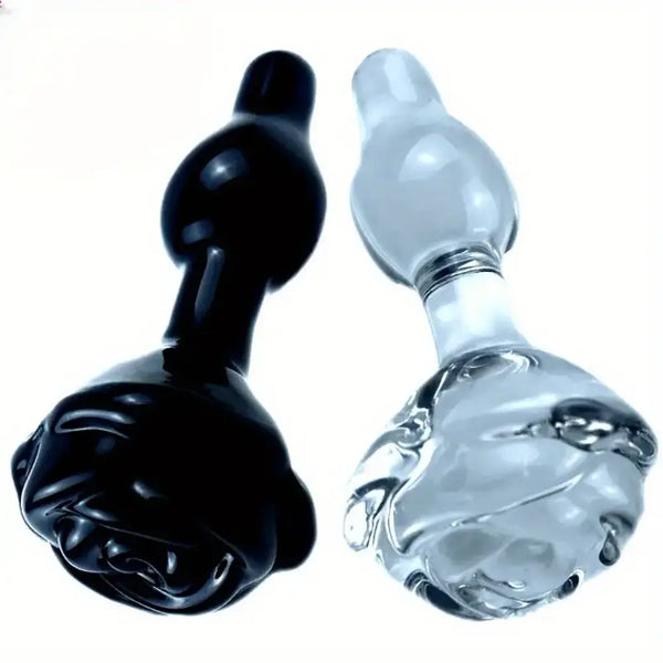 Glass Chrysanthemum Rear Rose Small Anal Plug For Male Sex Toy